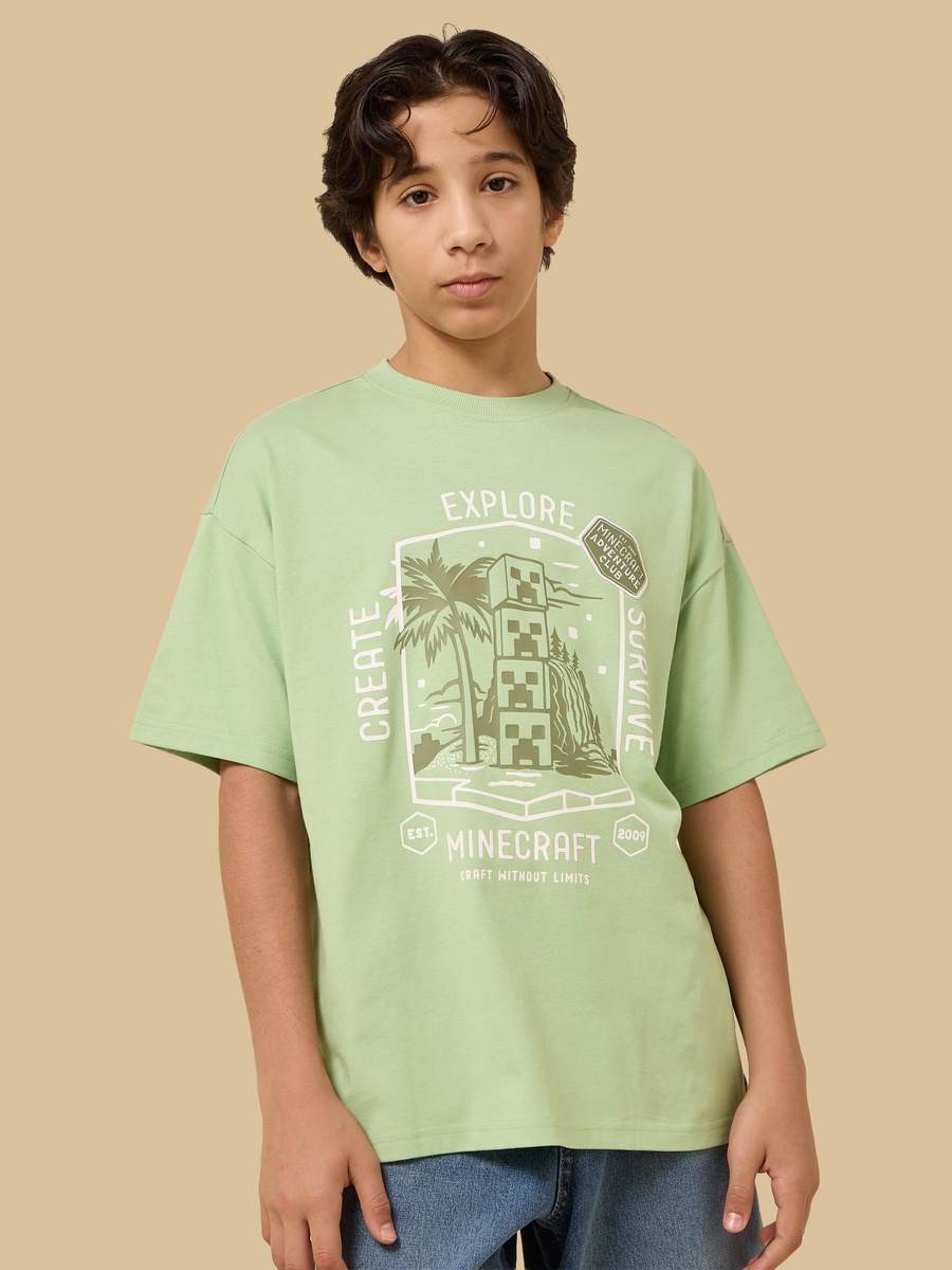 Minecraft Print Cotton T-Shirt