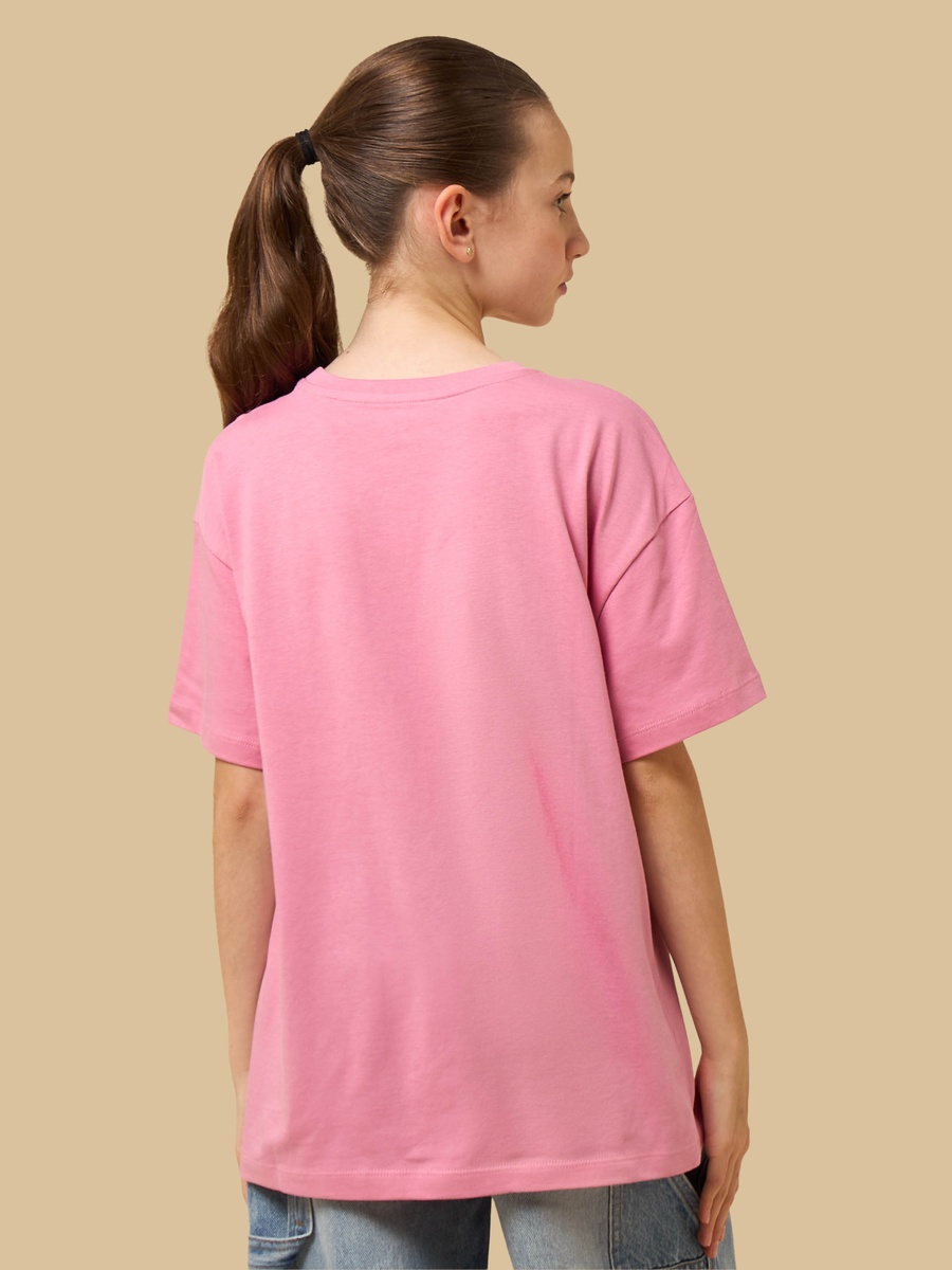 Slogan Print Oversized Cotton T-Shirt