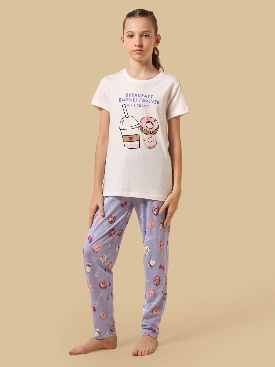 Breakfast Print Pyjama Set
