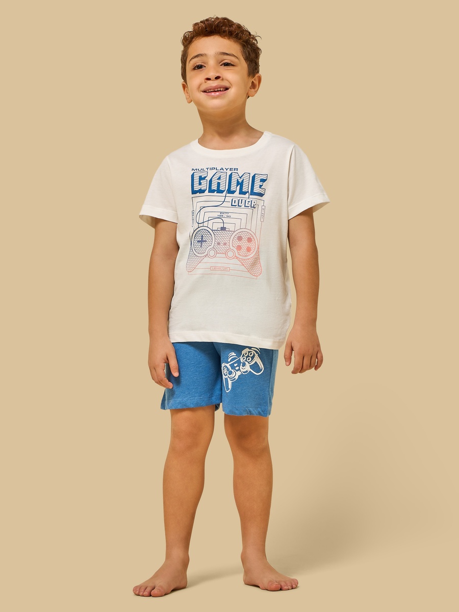 Gamer Print Shorts Set