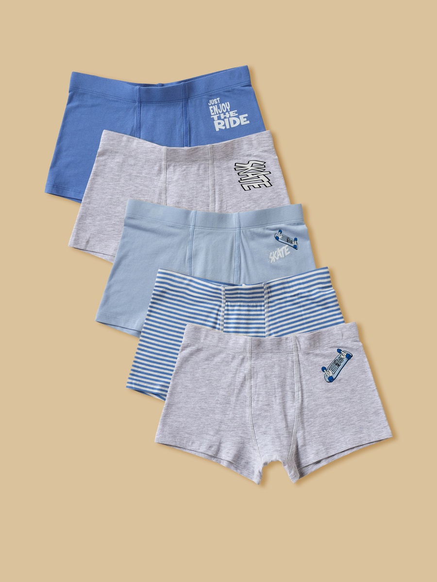 Pack of 5 - Skater Print Trunks