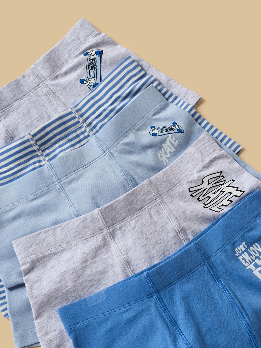 Pack of 5 - Skater Print Trunks