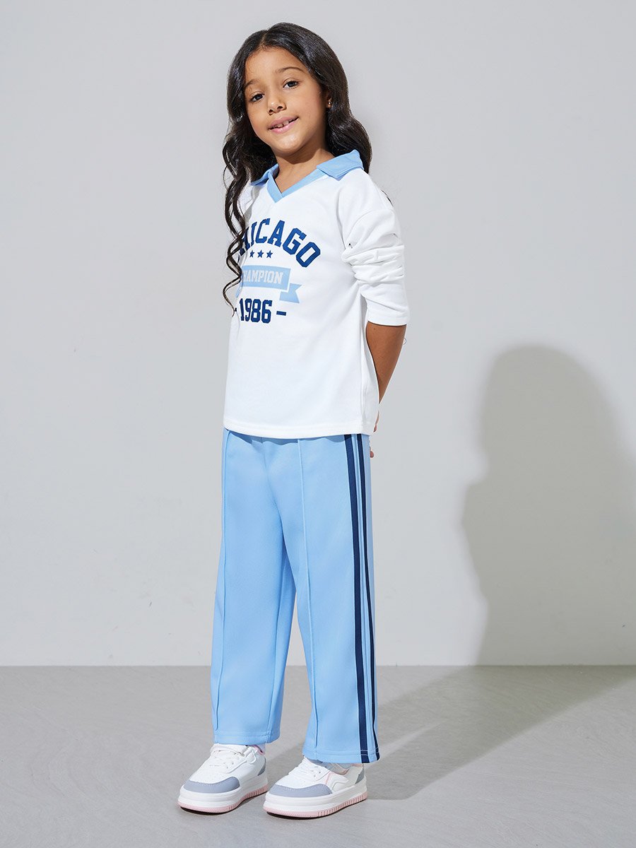 Girls Graphic Long Sleeve T-Shirt and Joggers Set