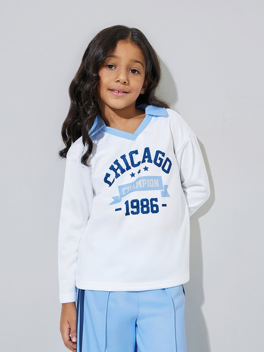 Girls Graphic Long Sleeve T-Shirt and Joggers Set