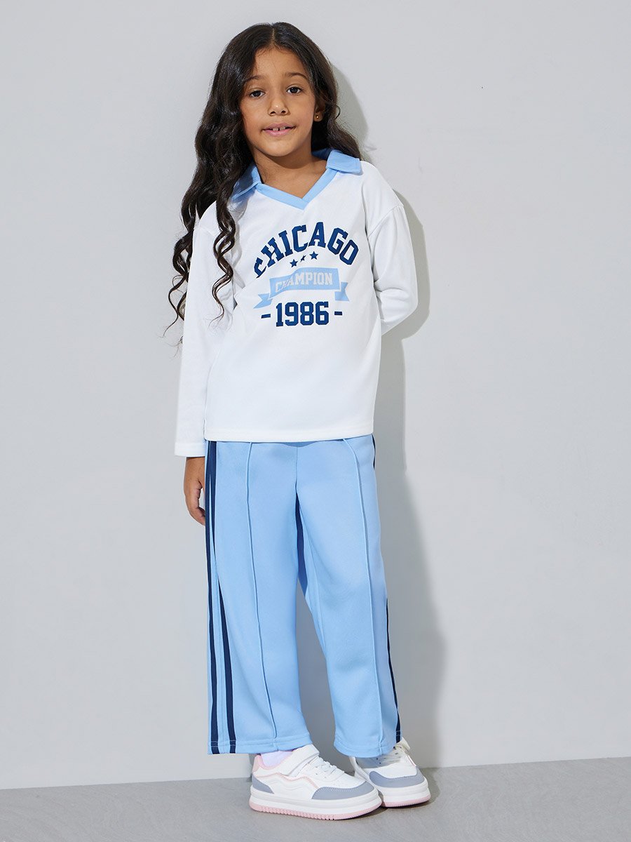 Girls Graphic Long Sleeve T-Shirt and Joggers Set