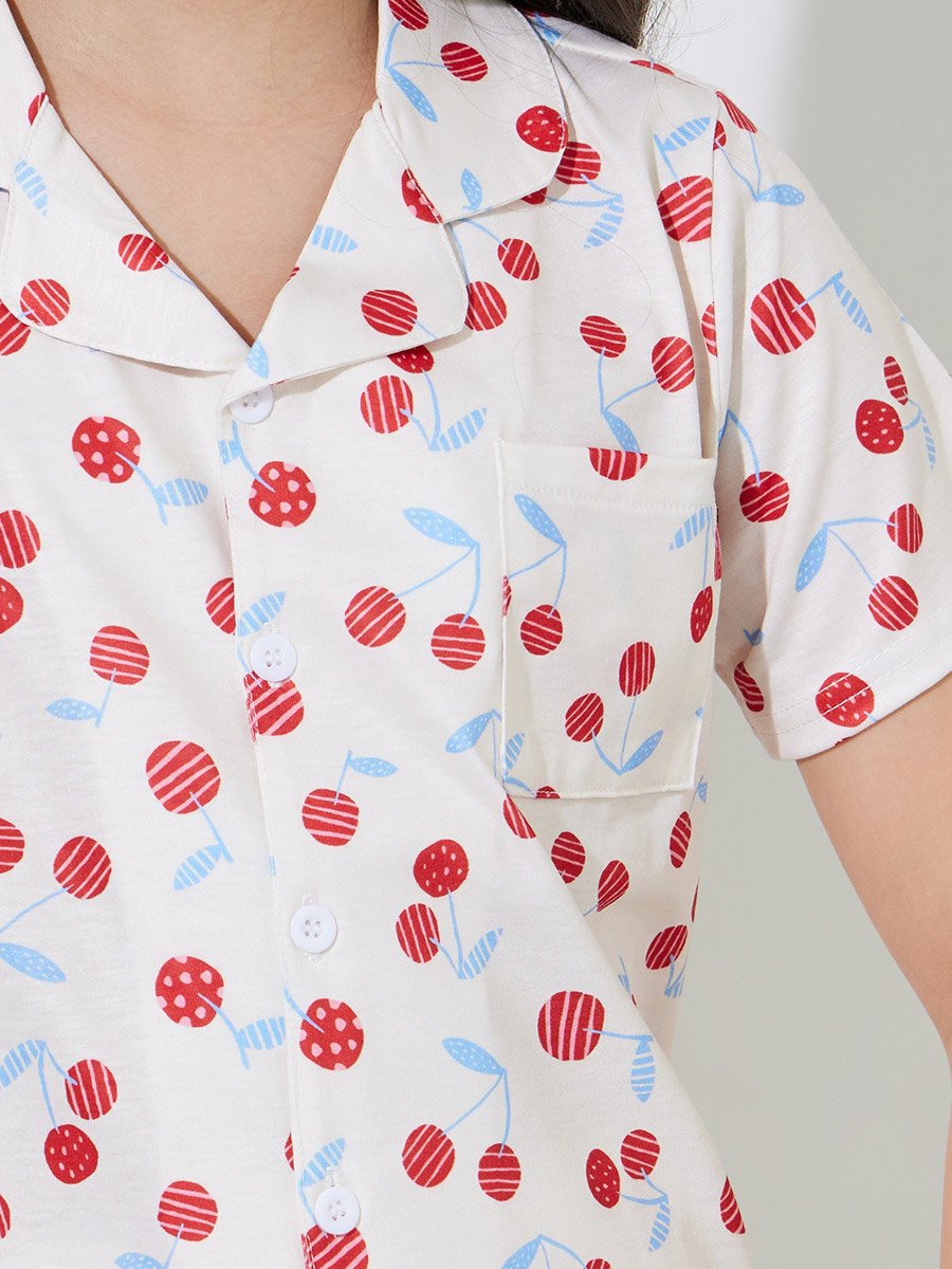 Teen Girls All Over Print Shirt and Pyjama Set