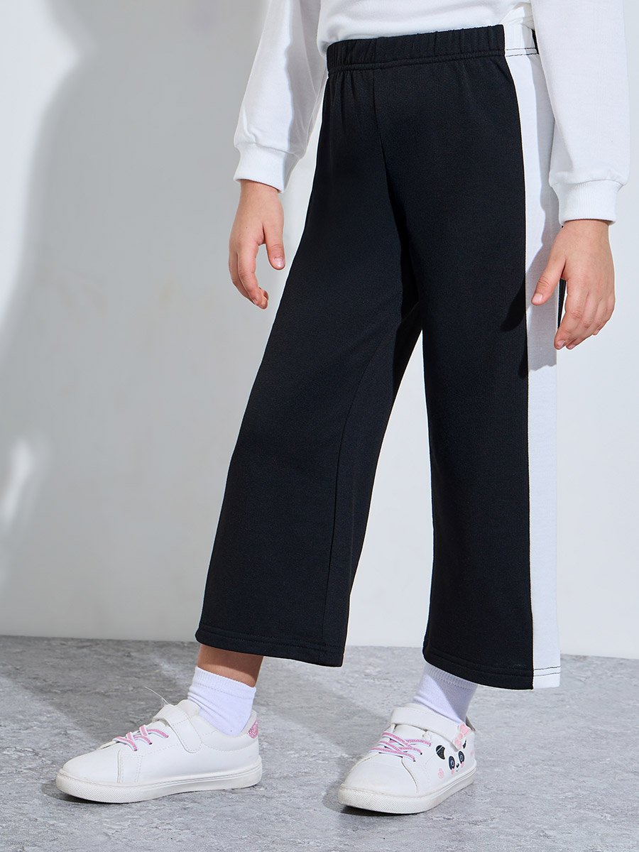 Girls Graphic Sweatshirt and Side-Stripe Joggers Set