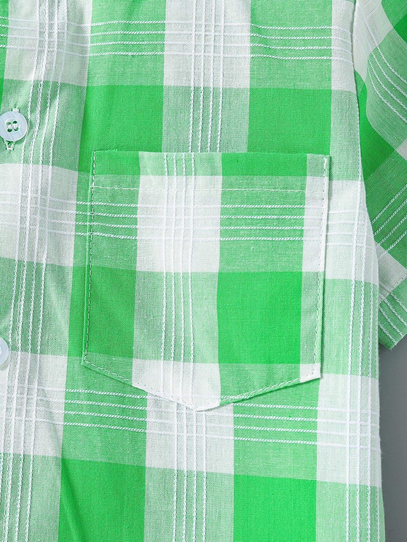 Boys Gingham Shirt and Yellow Shorts Cotton Set