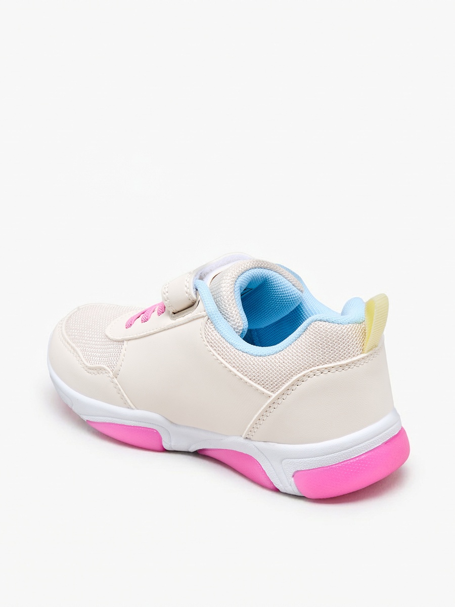 Girls Minnie Mouse Print Light-Up Ankle Sneakers