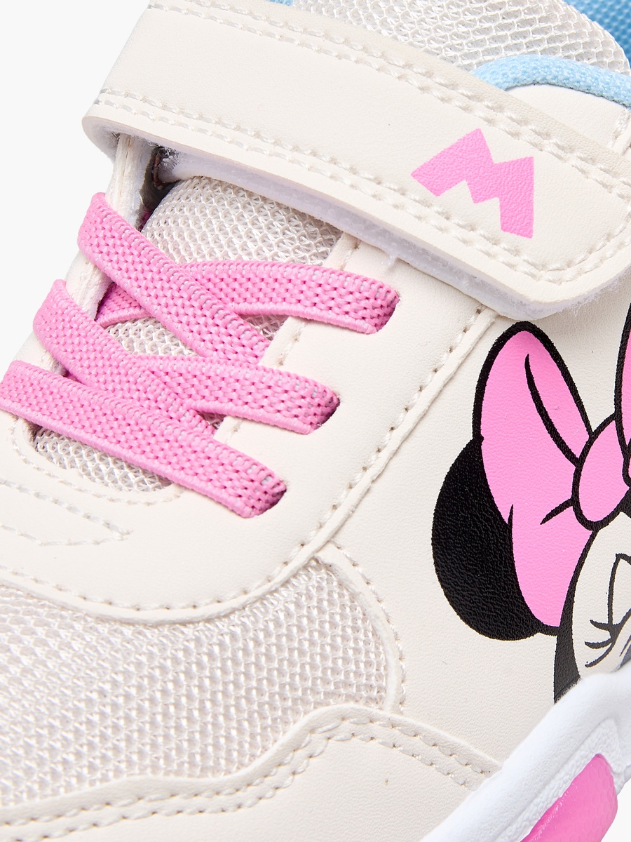 Girls Minnie Mouse Print Light-Up Ankle Sneakers