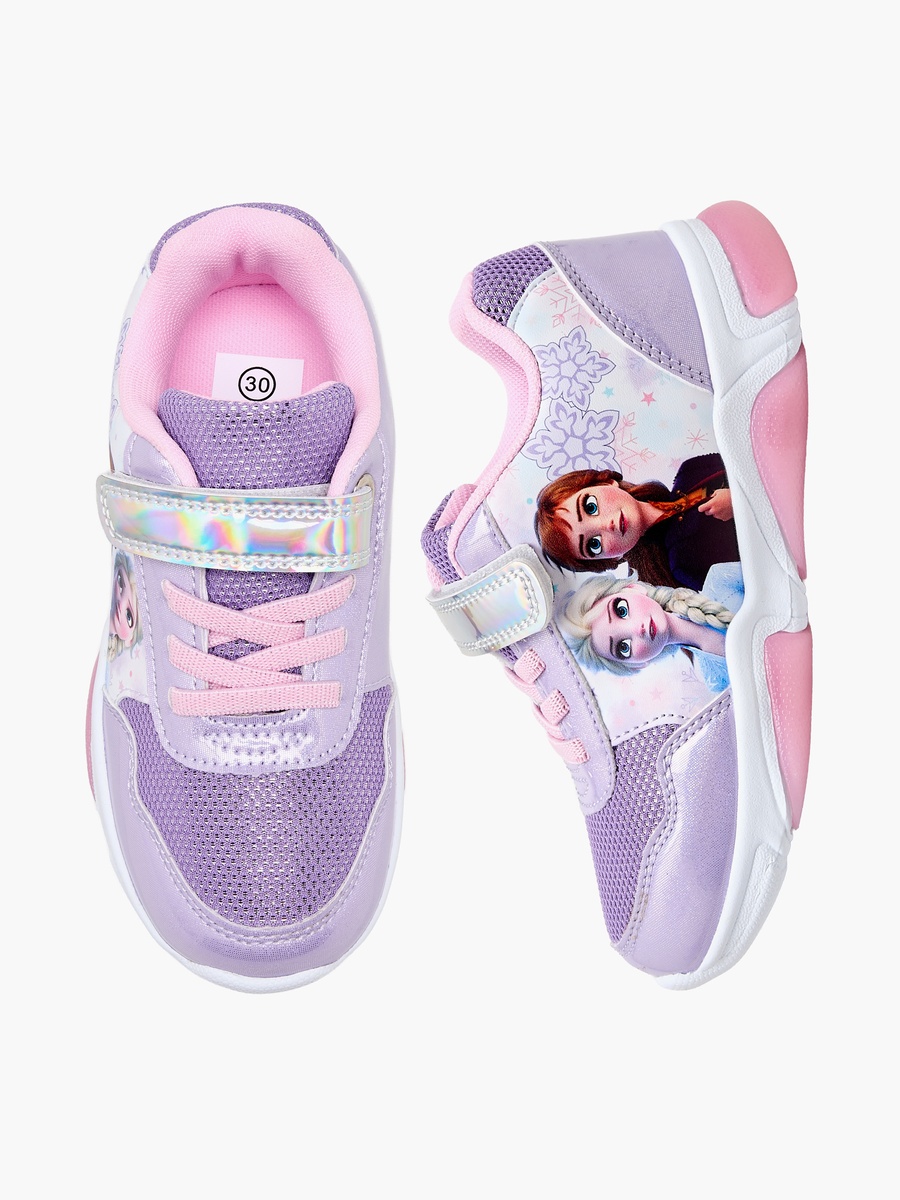 Girls Frozen Print Light-Up Ankle Sneakers