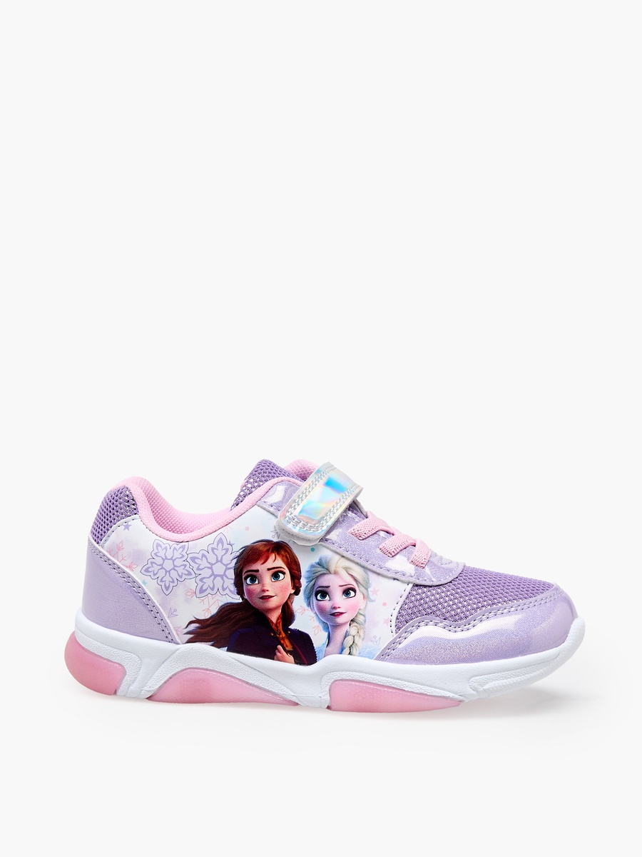 Girls Frozen Print Light-Up Ankle Sneakers