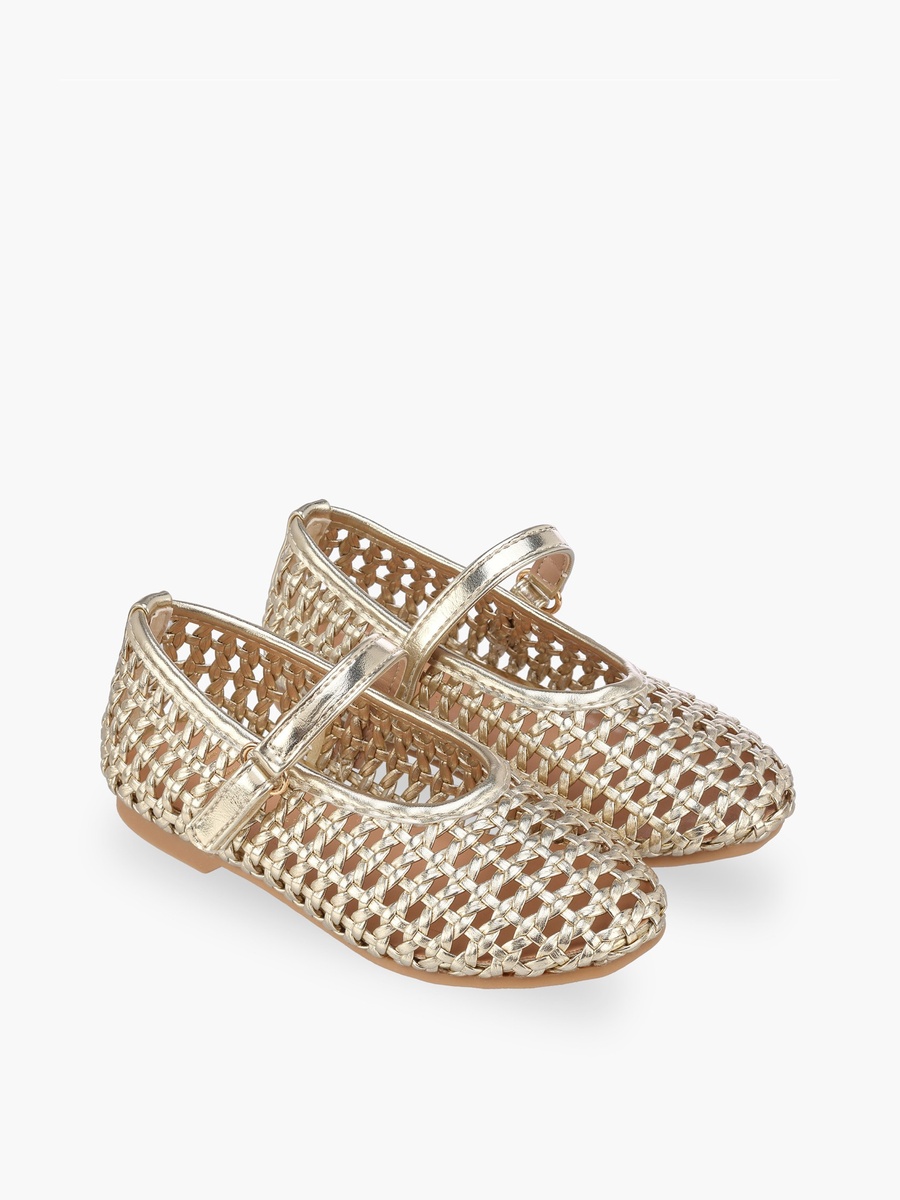 Girls Hook and Loop Ballerina Shoes