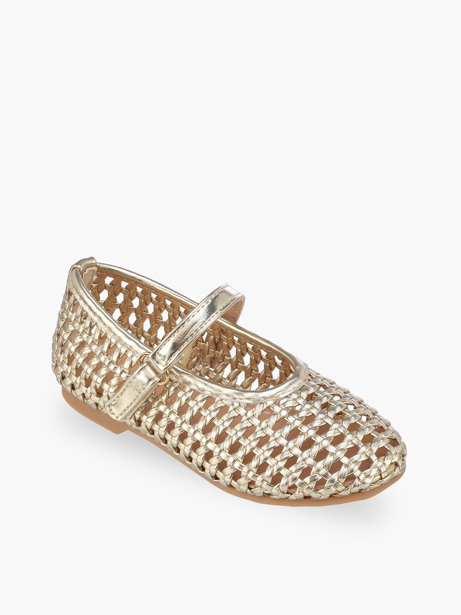 Girls Hook and Loop Ballerina Shoes