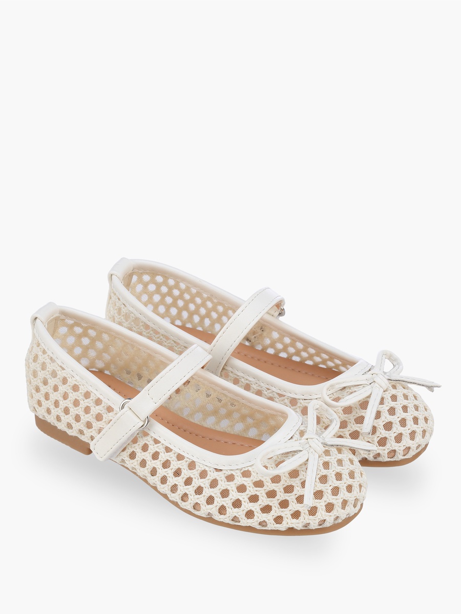 Girls Hook and Loop Ballerina Shoes