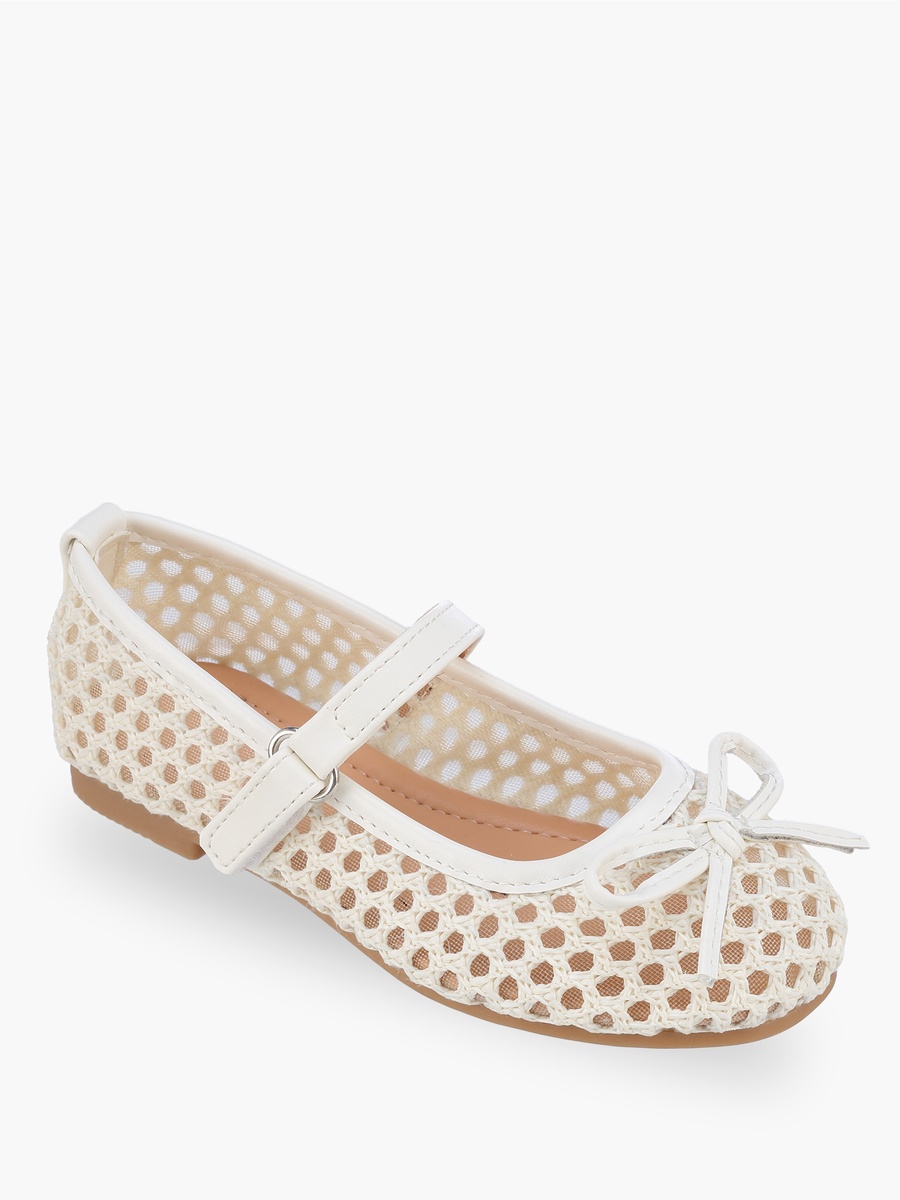 Girls Hook and Loop Ballerina Shoes
