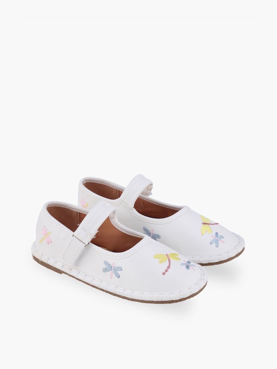 Girls Hook and Loop Ballerina Shoes