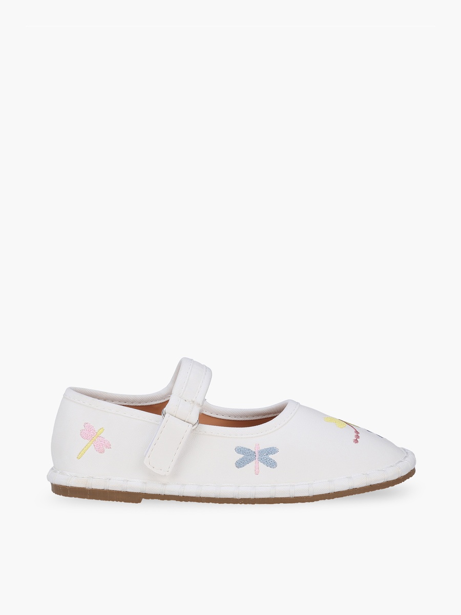 Girls Hook and Loop Ballerina Shoes