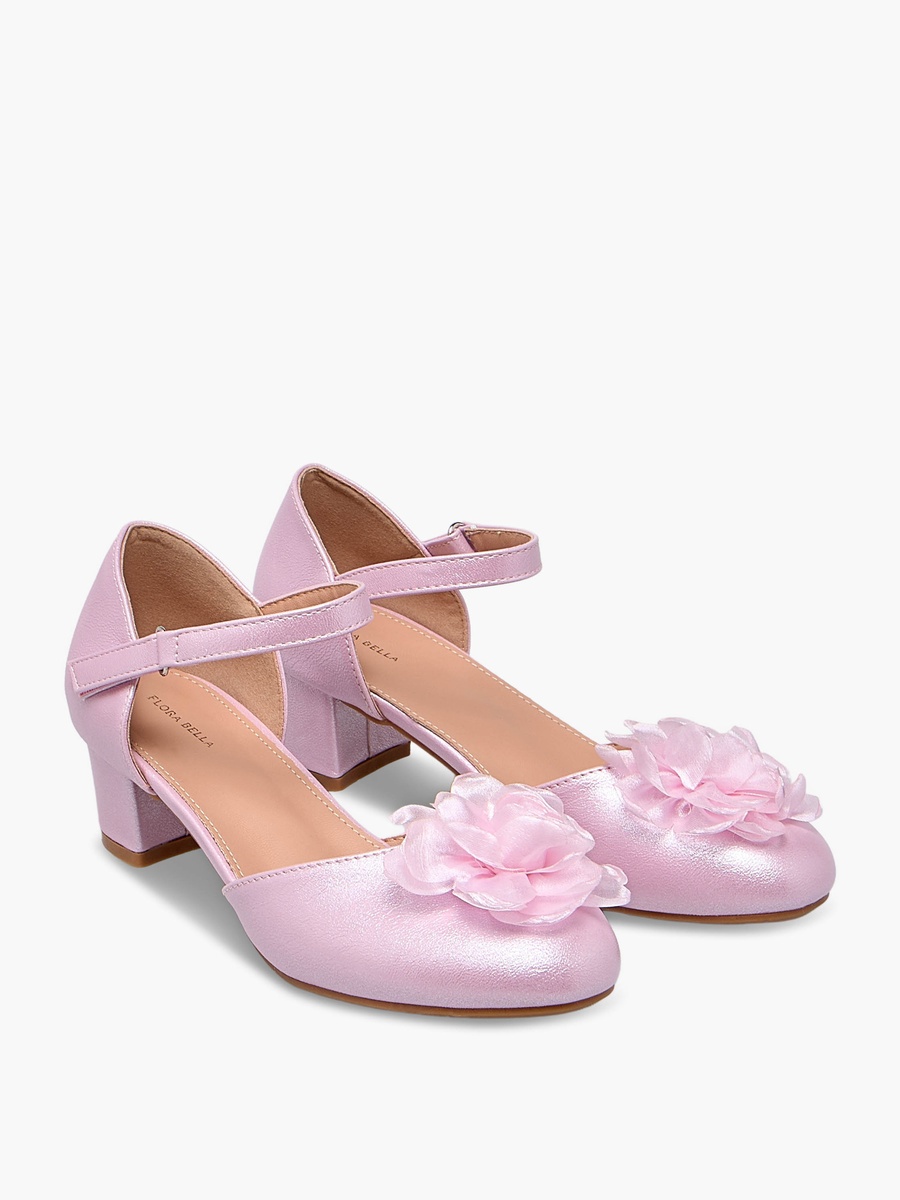 Girls Block Heel Ballerina Shoes