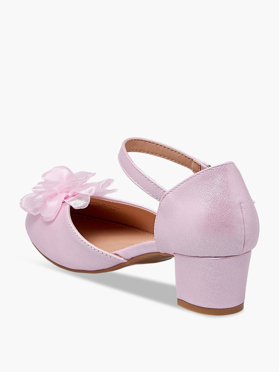 Girls Block Heel Ballerina Shoes