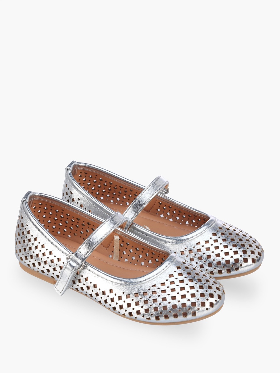 Girls Hook and Loop Ballerina Shoes
