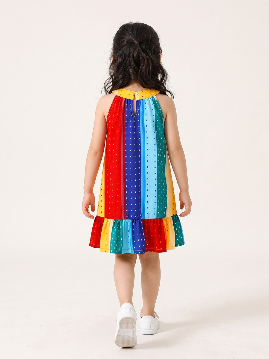 Girls Polka Dot Casual Dress