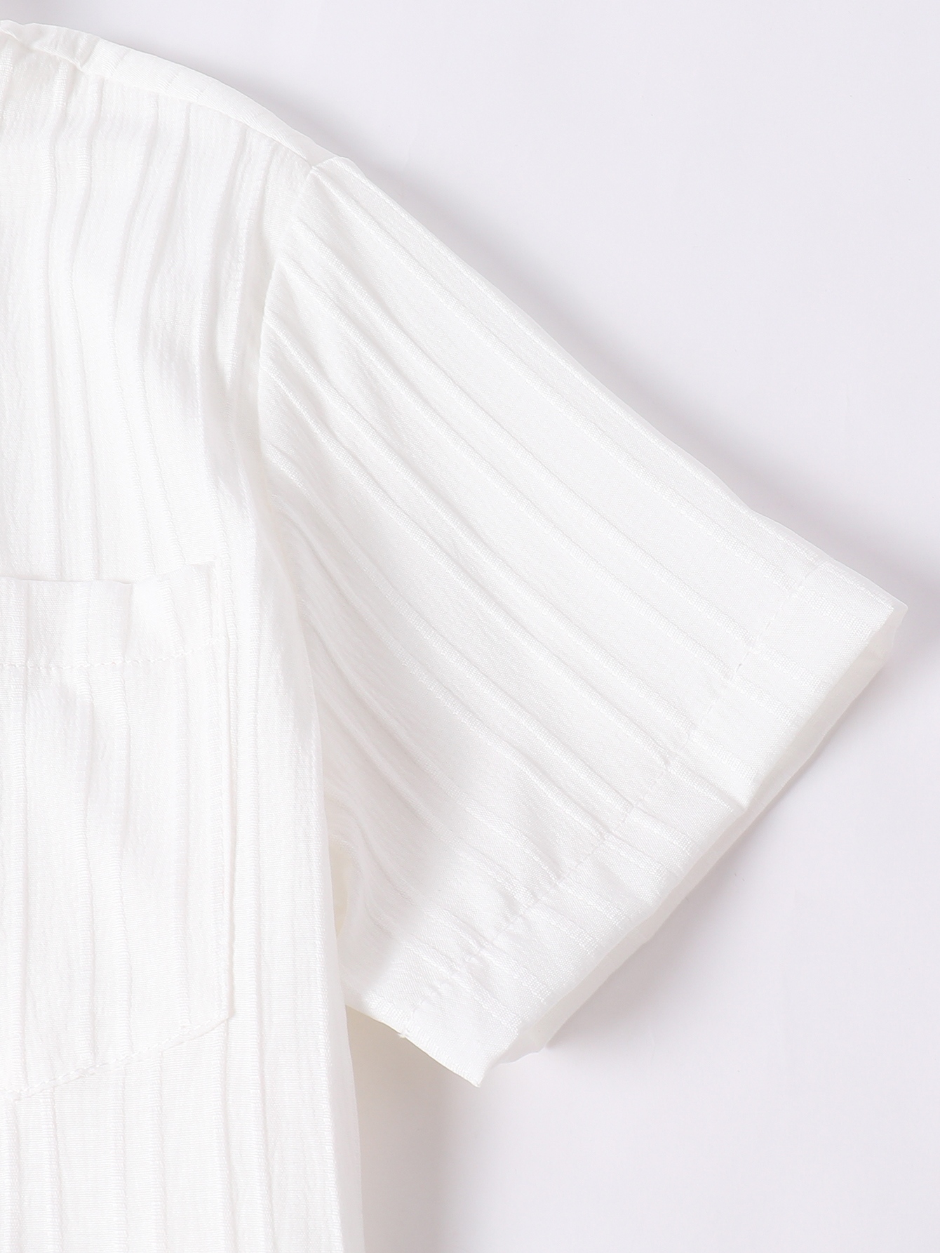 Boys Off-White Short Sleeve Collared Shirt