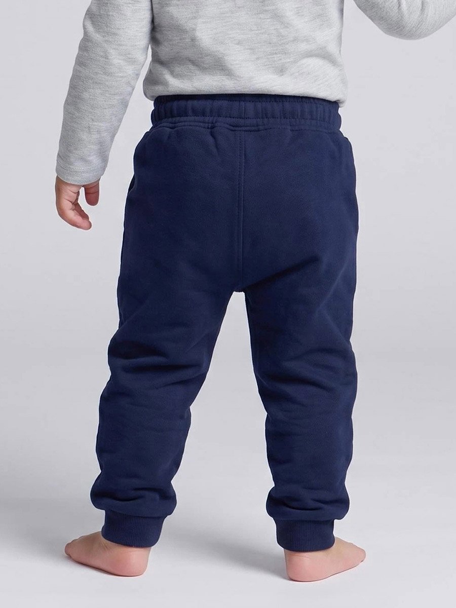 Baby Boy Navy Blue Pull On Joggers with Knee Patch