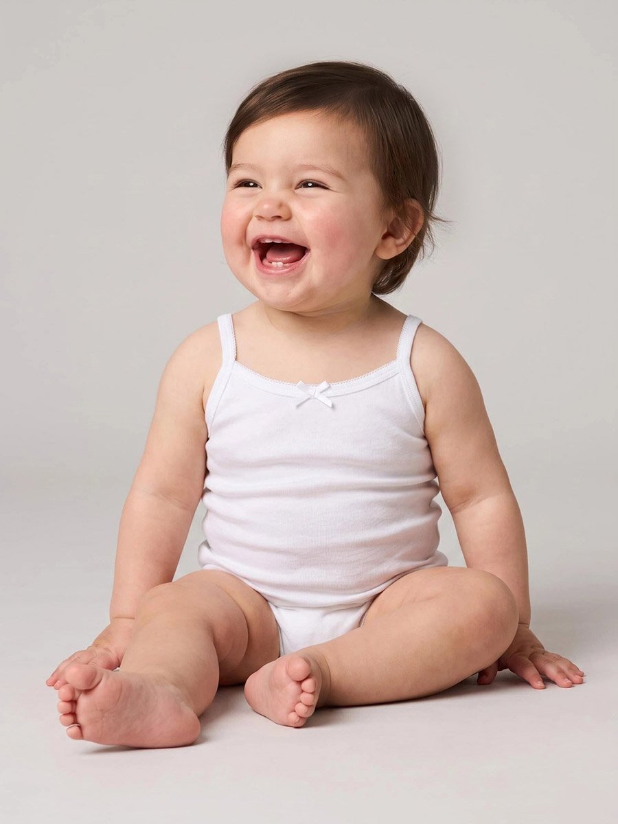 Pack of 3 - Baby Girl Multi-Color Bow Detail Cami Vest