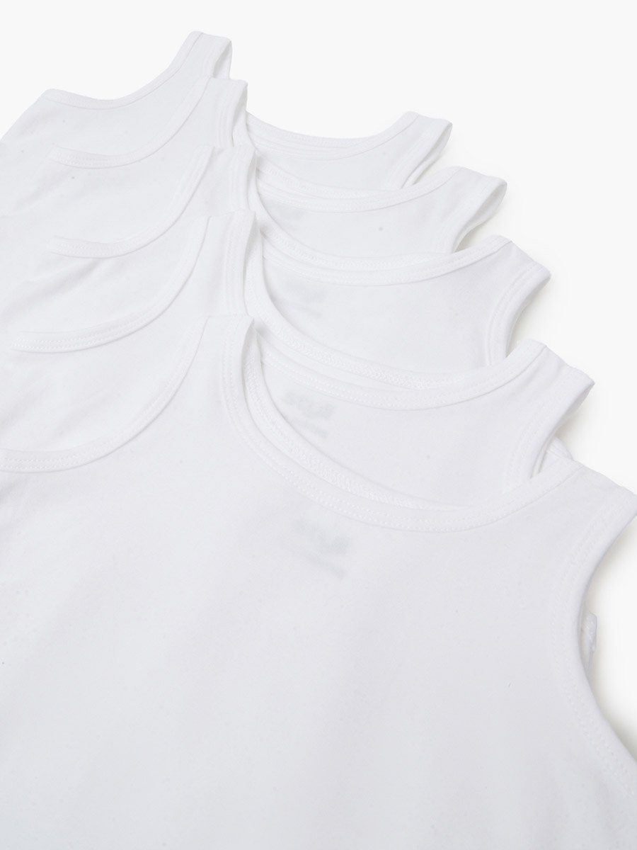 Pack of 5 - Baby Boy Off white Solid Vests