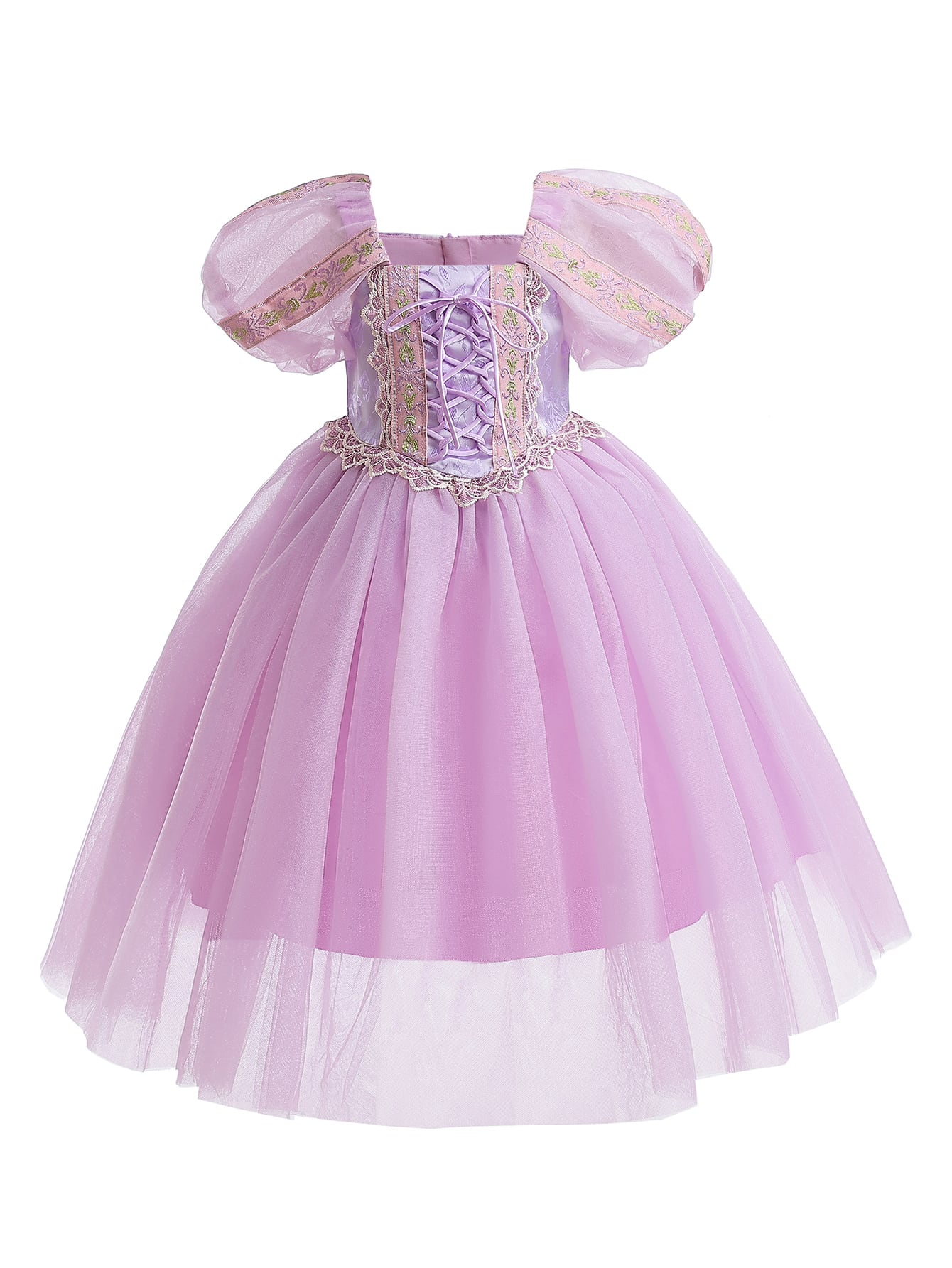 Girls Purple A-Line Knee-Length Princess Dress