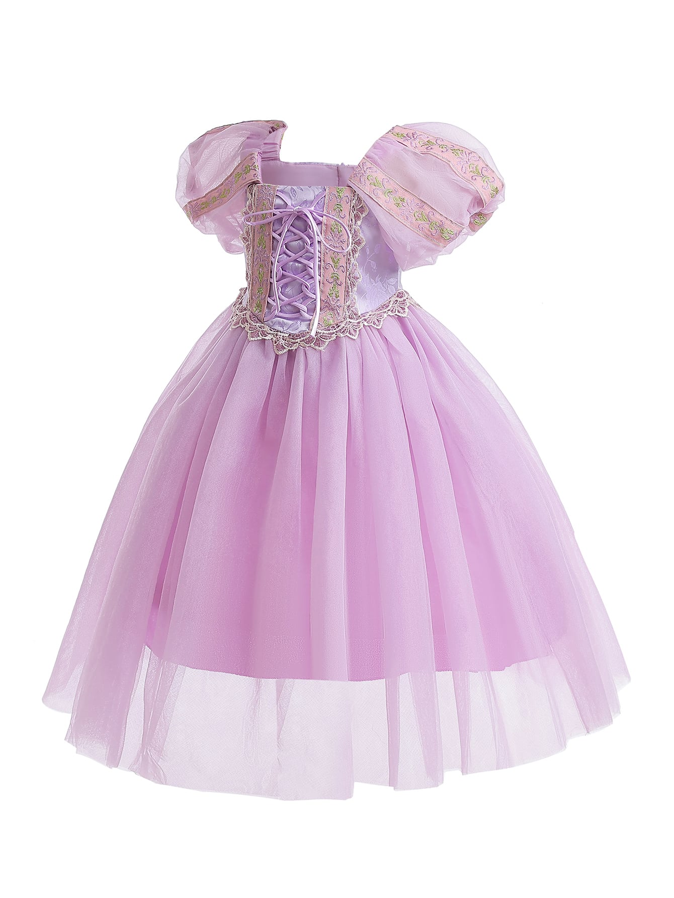 Girls Purple A-Line Knee-Length Princess Dress