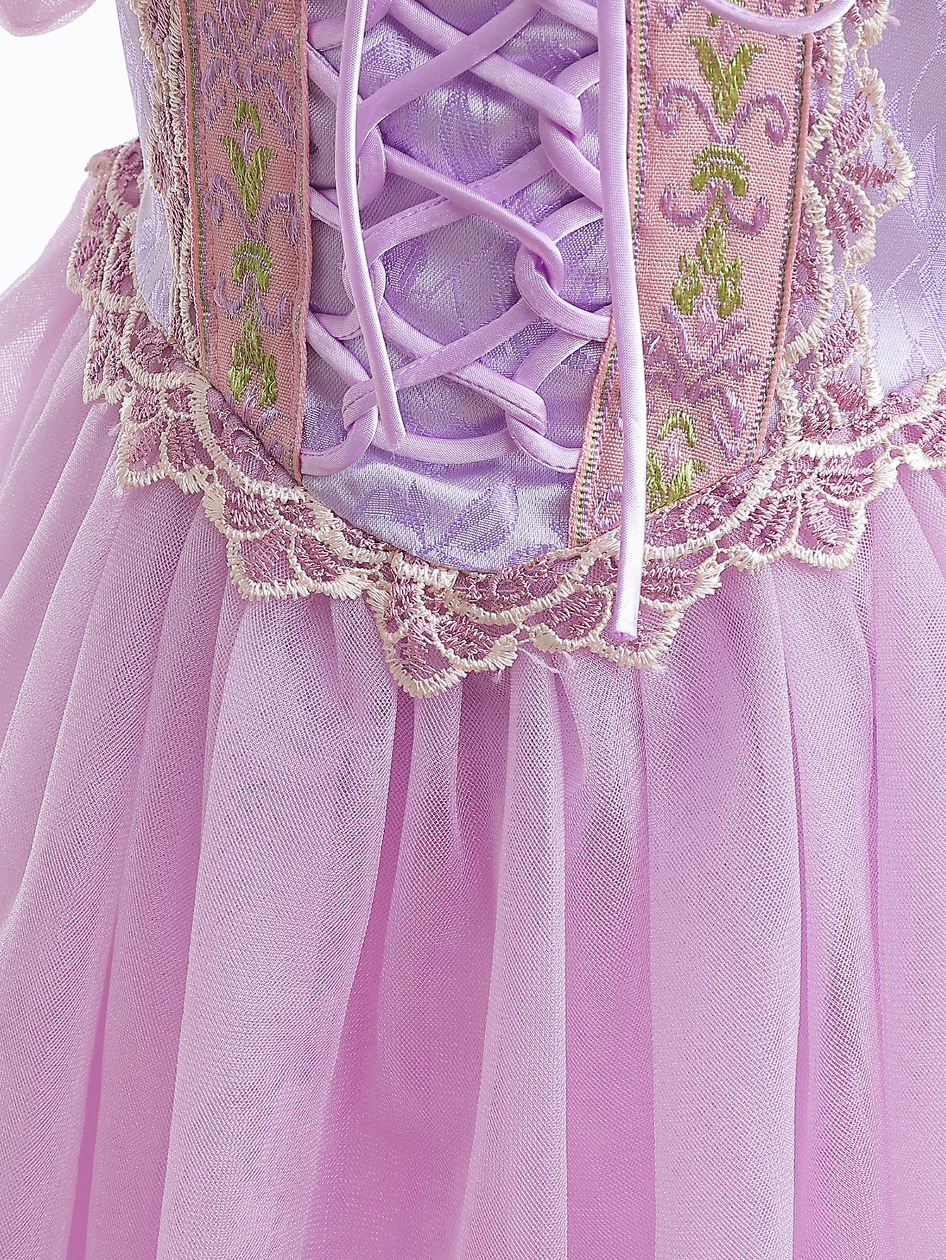 Girls Purple A-Line Knee-Length Princess Dress