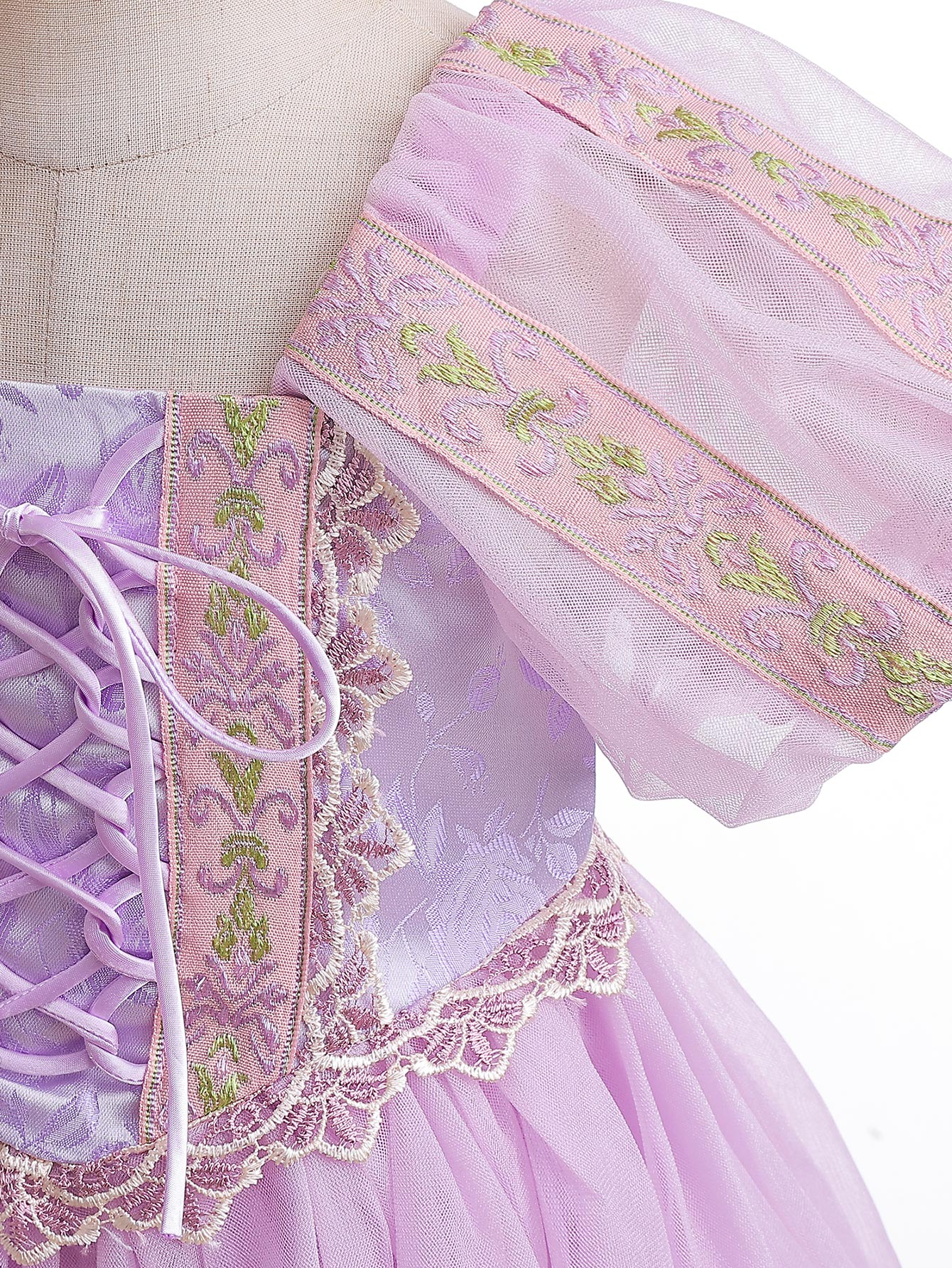 Girls Purple A-Line Knee-Length Princess Dress