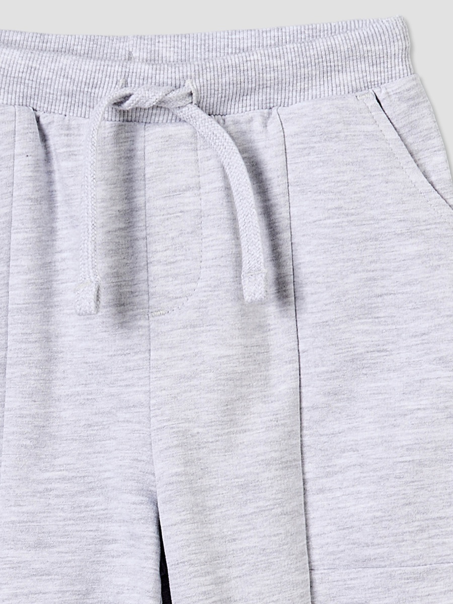 Drawstring Waist Joggers with Solid Design