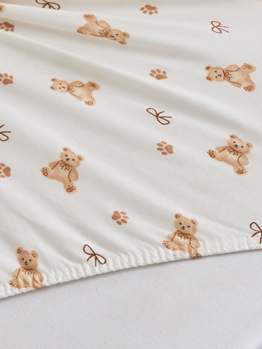 Pack of 2 Baby Fitted Sheet with Assorted Print, 70x130 cm