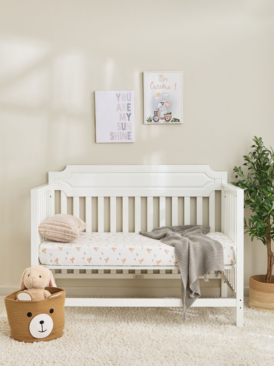 Pack of 2 Baby Fitted Sheet with Assorted Print, 70x130 cm