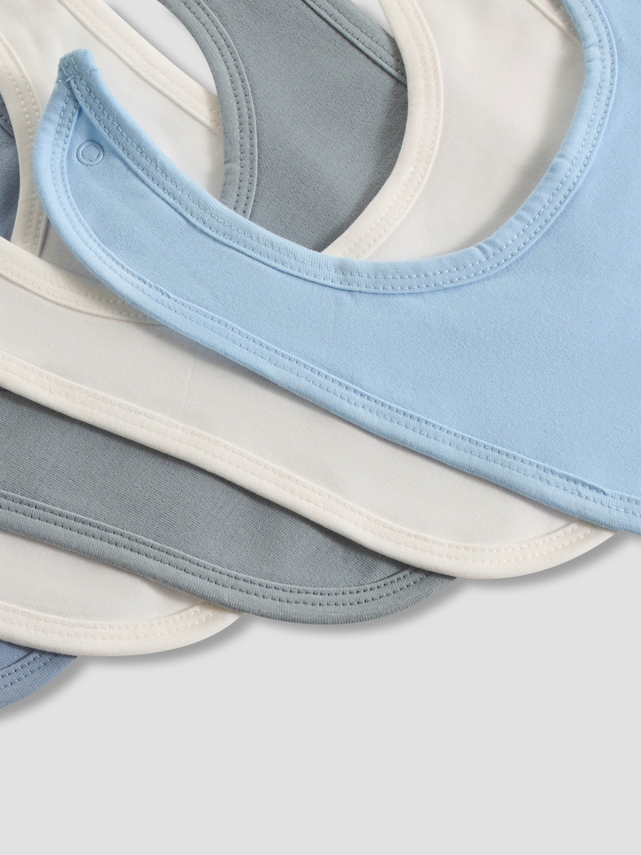 Pack of 5 Baby Bib with Snap Button Closure