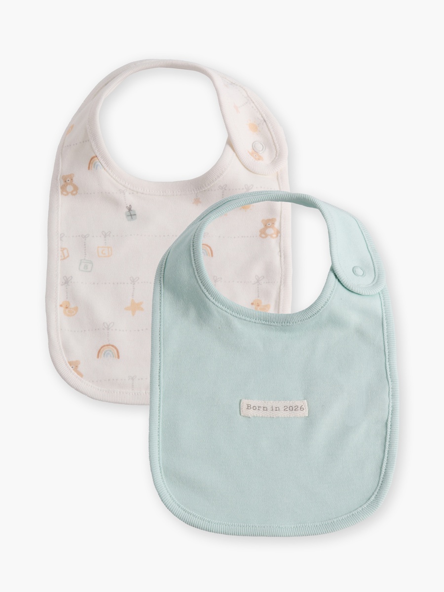 Pack of 2 Baby Bib with Assorted Design