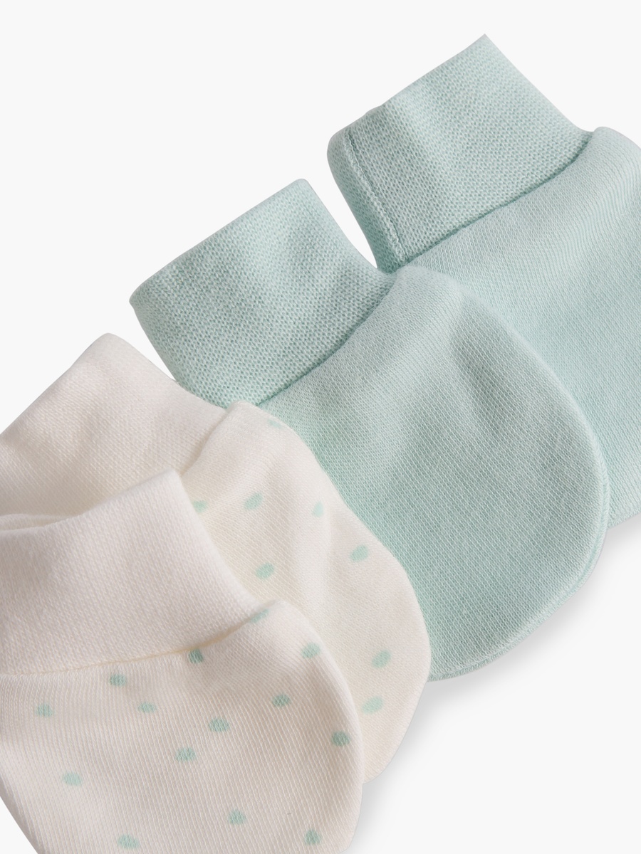 Pack of 2 Mittens with Ribbed Cuff