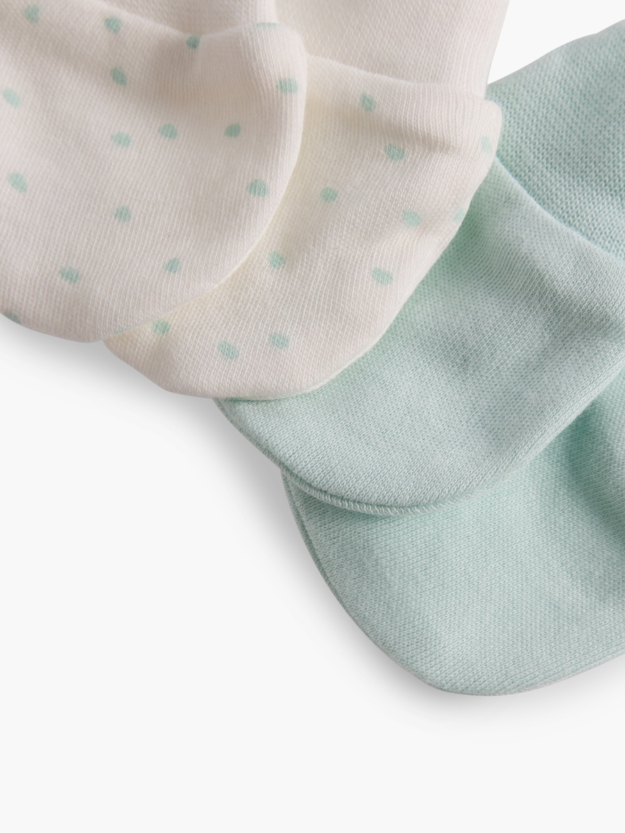 Pack of 2 Mittens with Ribbed Cuff