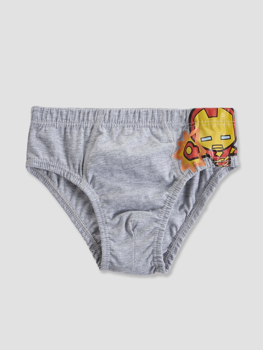 Pack of 3 Cotton Briefs with Avengers Print