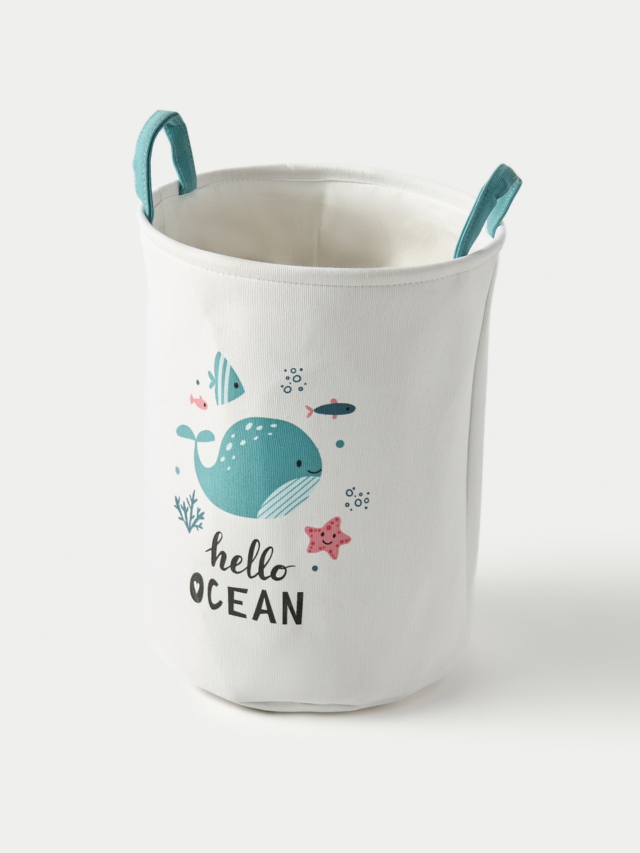 Snail Print Laundry Hamper with Handles