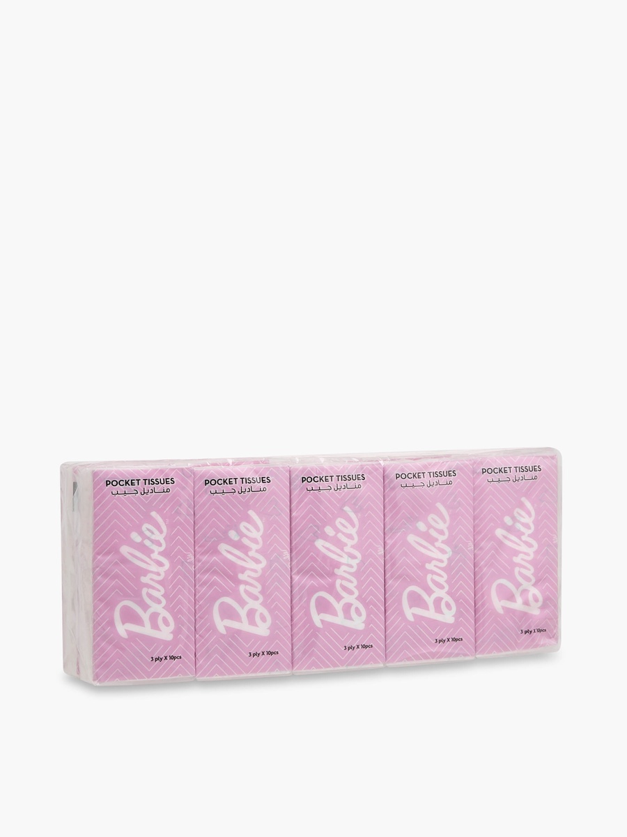 Pack of 10 Barbie Printed Pocket Tissues