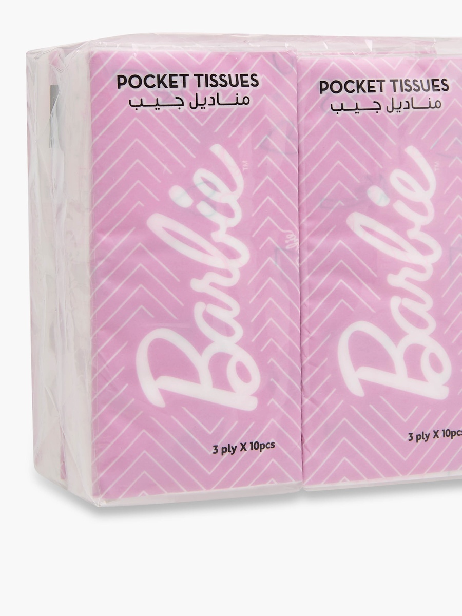 Pack of 10 Barbie Printed Pocket Tissues
