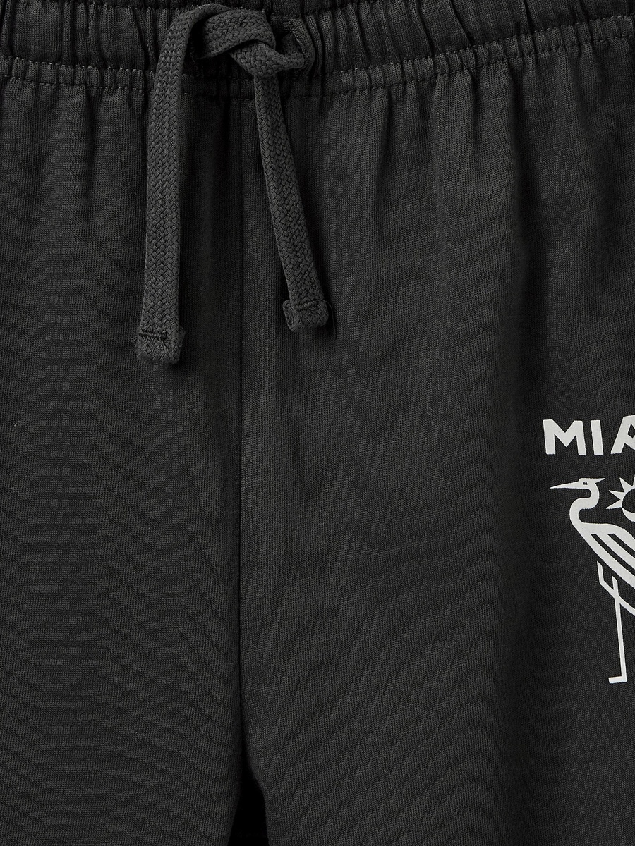 Cotton Crew Neck Short Sleeve Pyjama Set with Miami Football Club Print