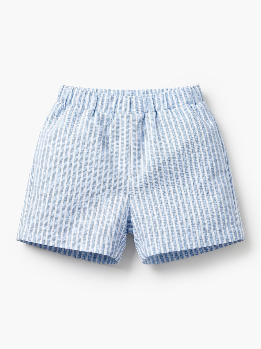 Collared Short Sleeves Polo T-Shirt and Shorts Set with Stripes