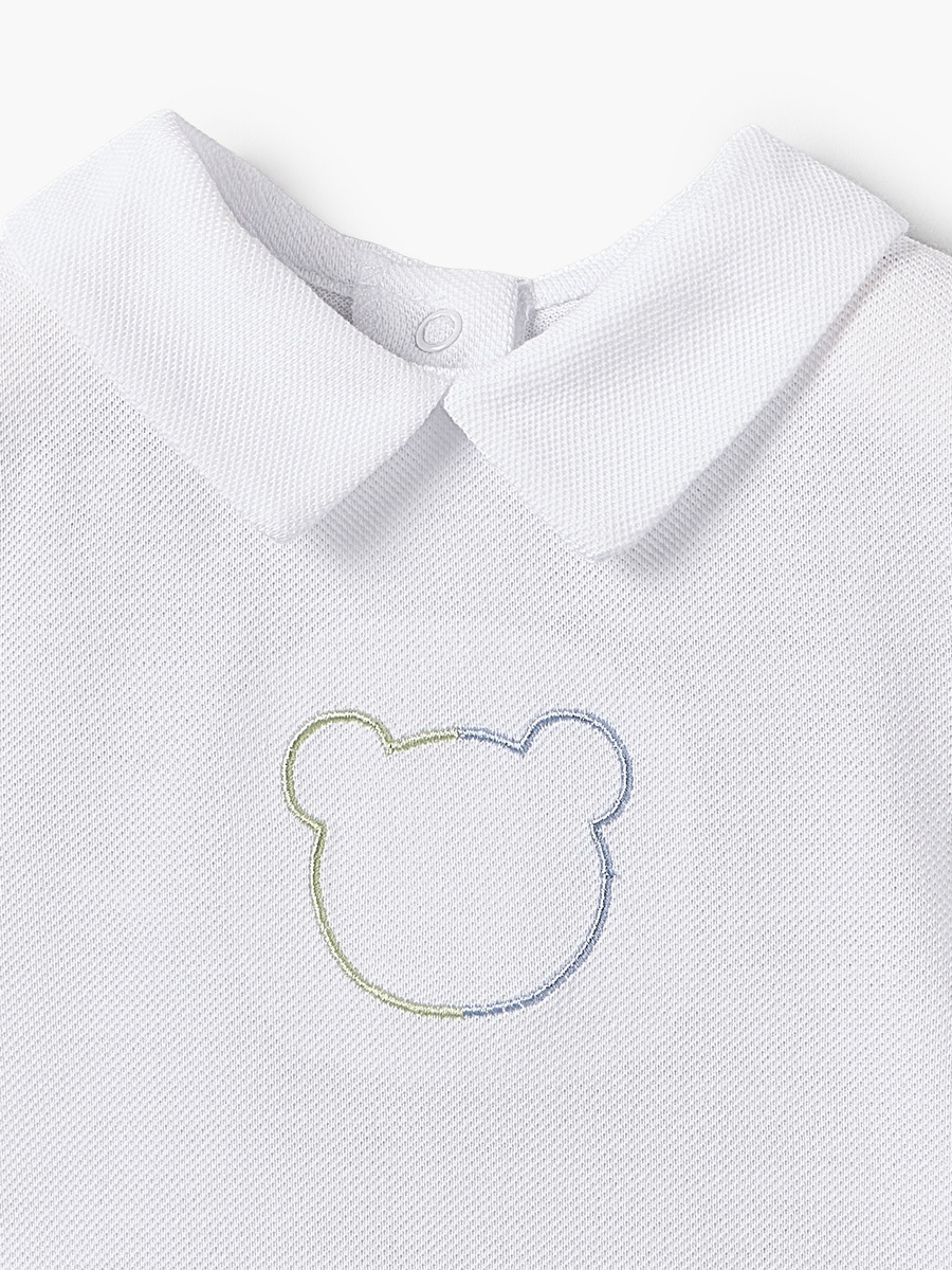 Collared Short Sleeves Polo T-Shirt and Shorts Set with Stripes
