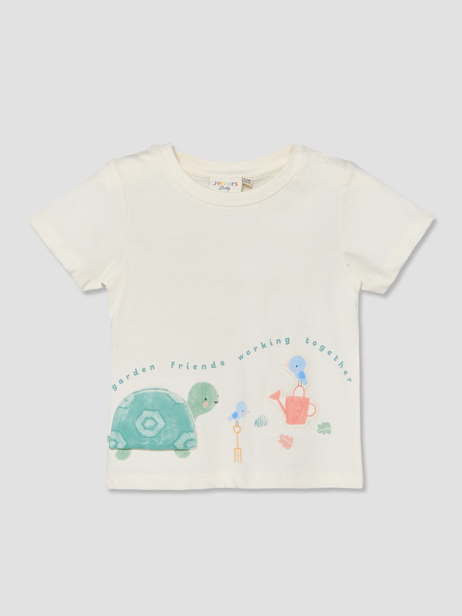 Set of 3 Crew Neck Short Sleeves T-Shirt and Shorts Set with Applique Detail