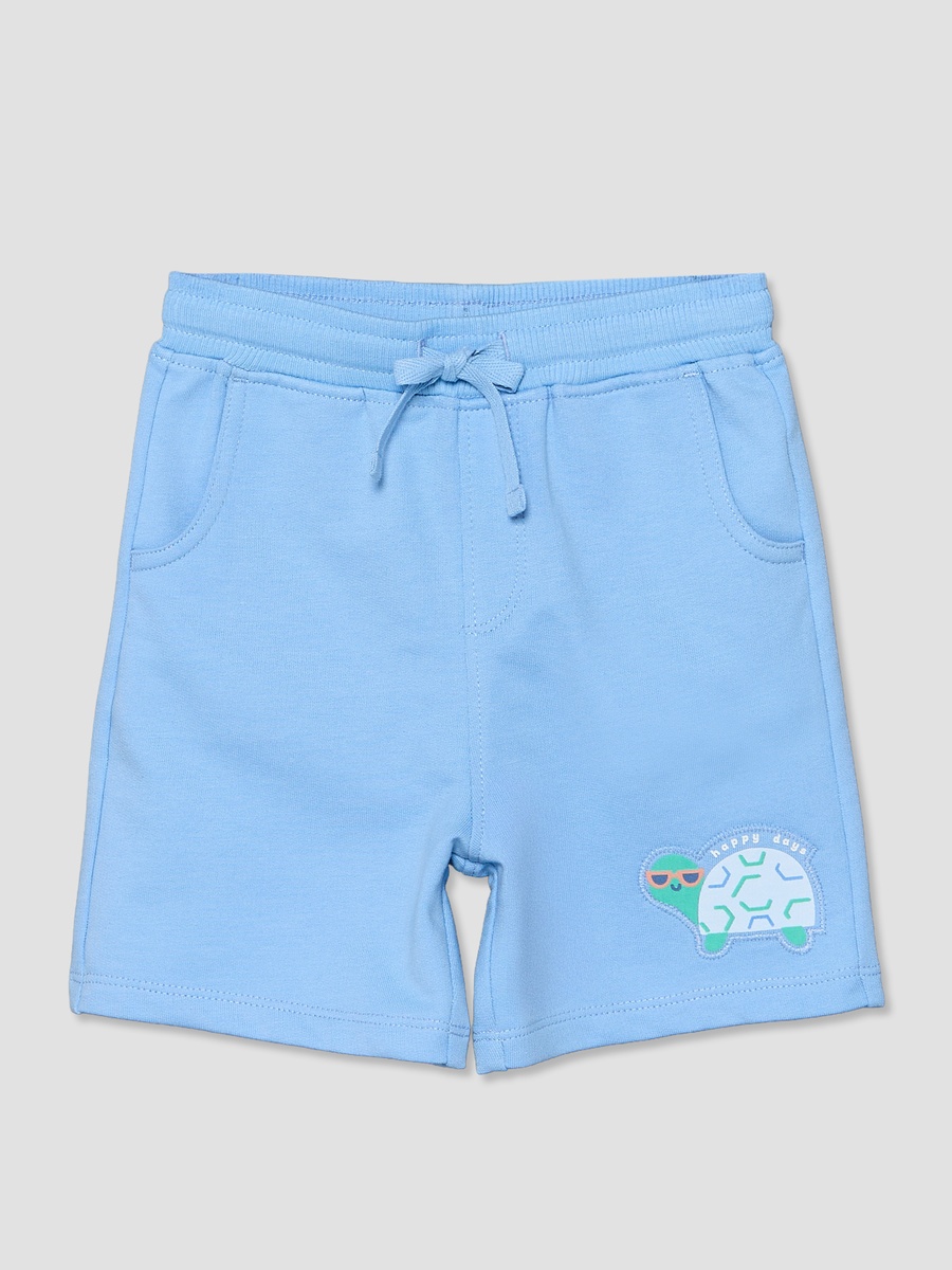 Set of 3 Crew Neck Short Sleeves T-Shirt and Shorts Set with Applique Detail